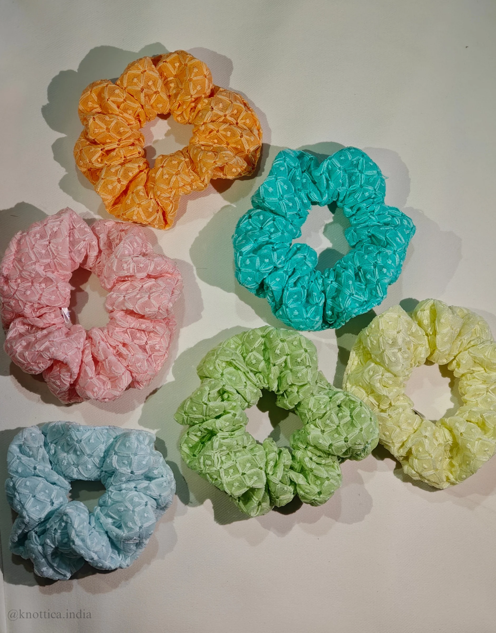 Chikankari Scrunchies
