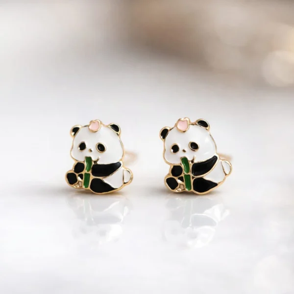 Panda Boo Stud Earrings
